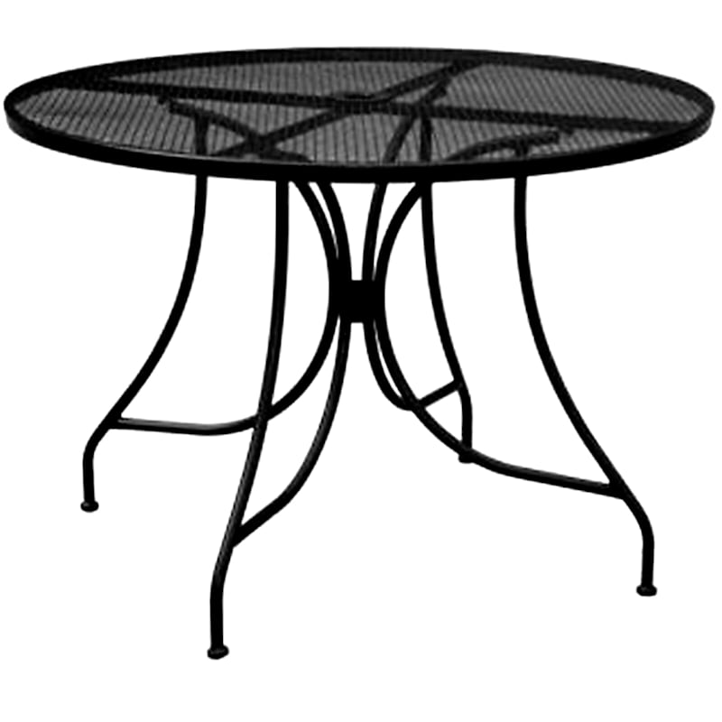 Wrought Iron Round Outdoor Dining Table, 42"