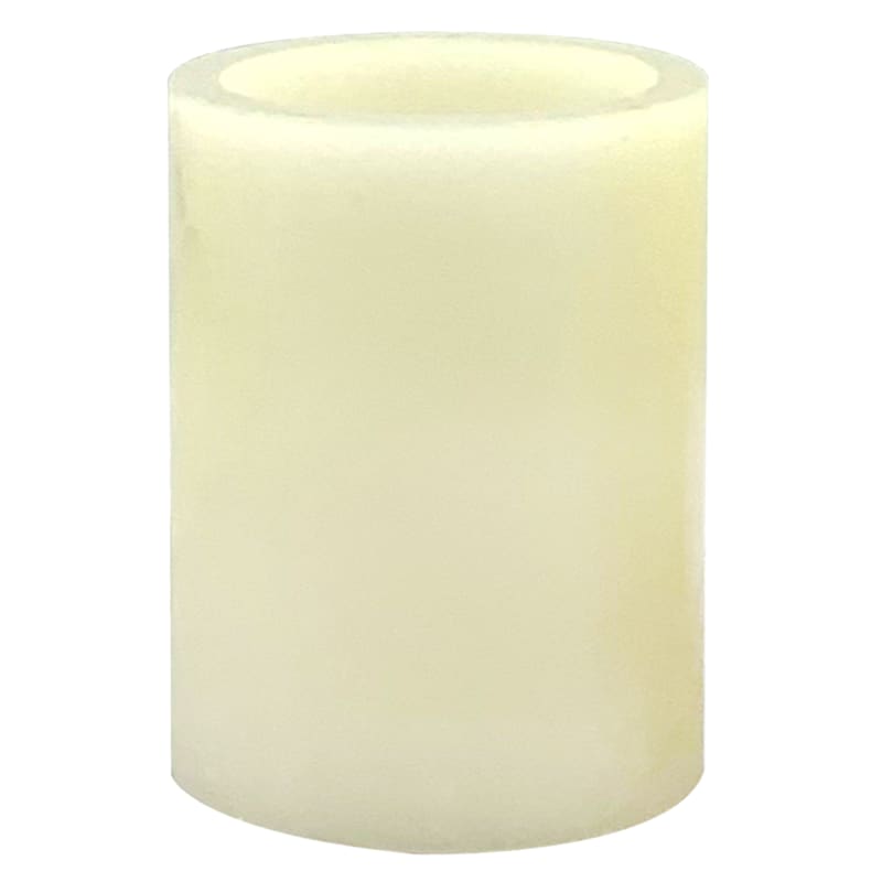 3X4 Led Flameless Pillar Candle Ivory