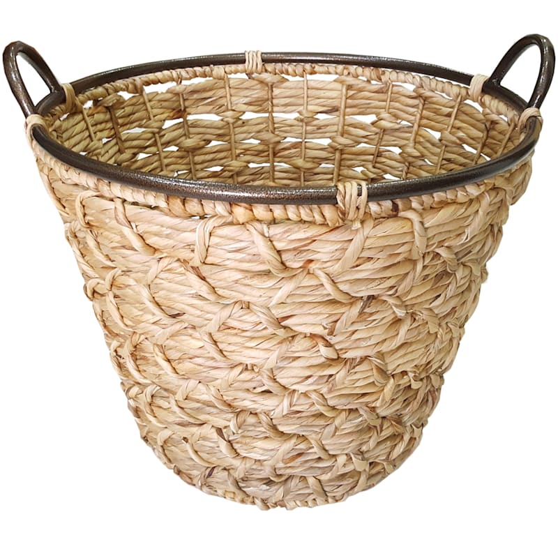 Tapered Woven Wicker Basket, Medium
