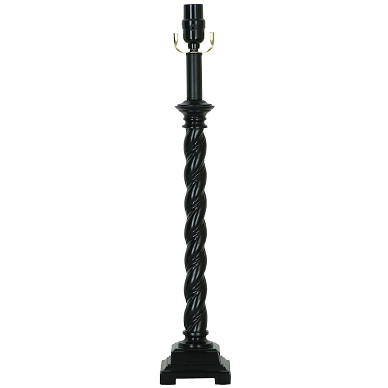 Black Twist Buffet Lamp Base 24