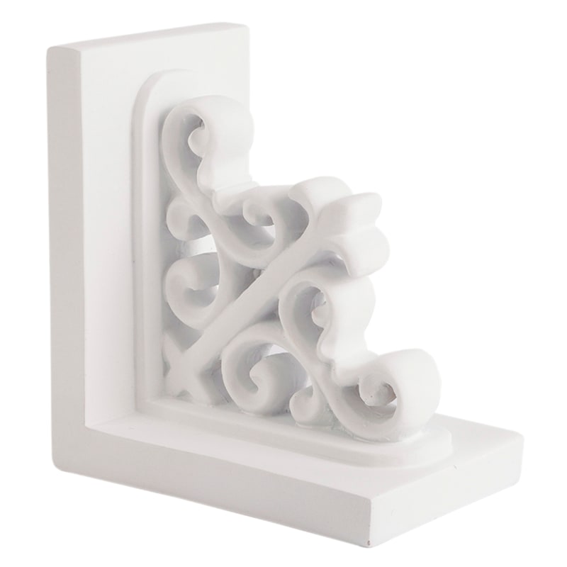 6X4X7 WHITE SCROLL BOOKEND