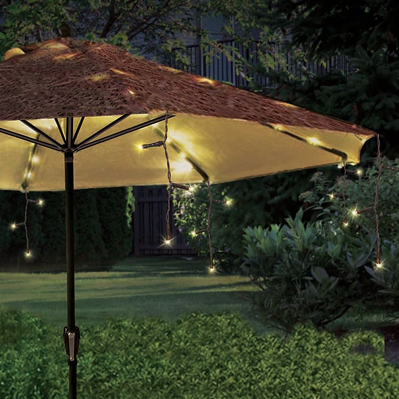 72-Count LED Solar Umbrella Light Set