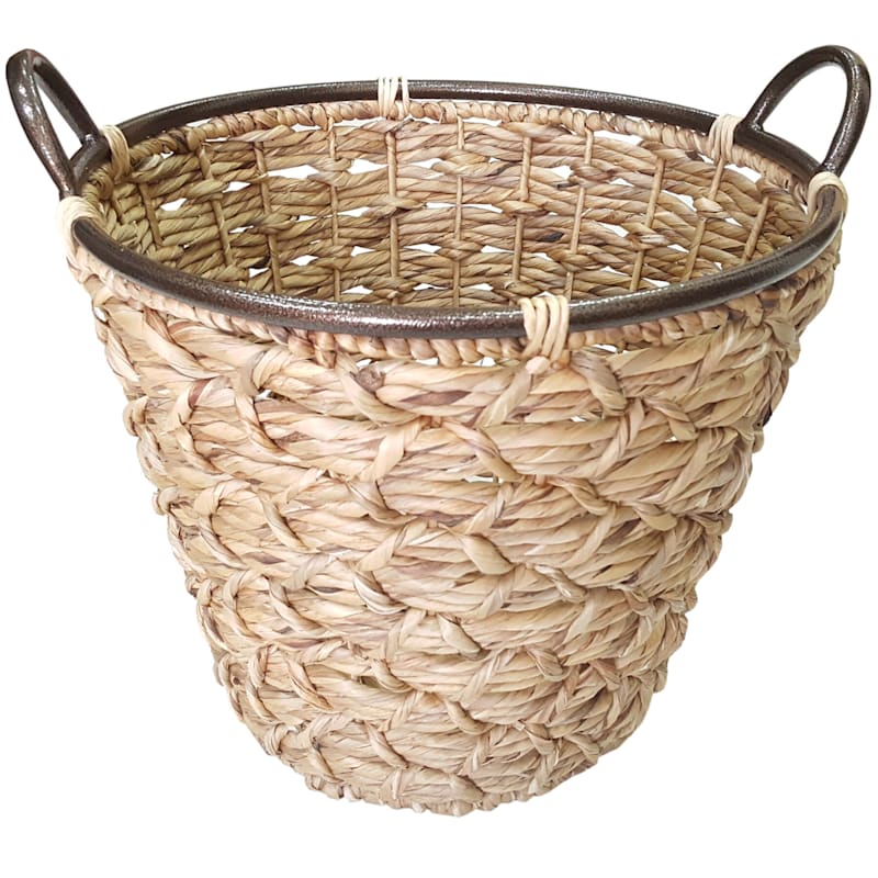 Tapered Woven Wicker Basket, Small