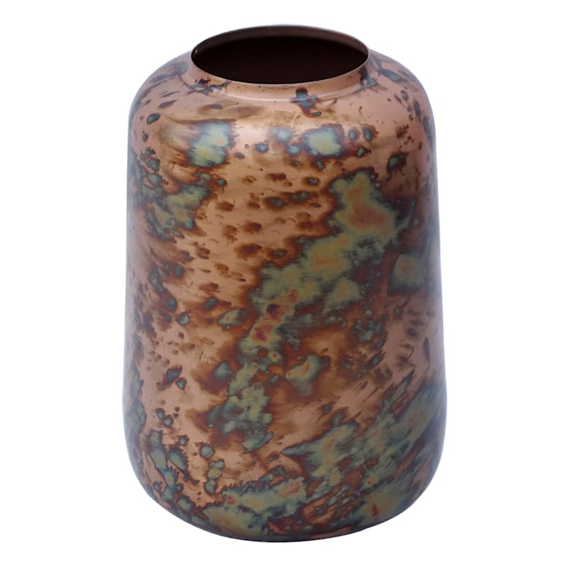 Oxidized Iron Vase, 8"