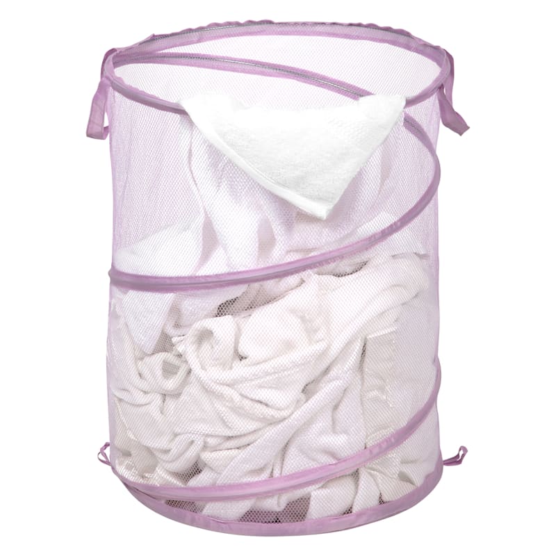 X-Large Pop-Up Mesh Laundry Hamper, Fragrant Lilac