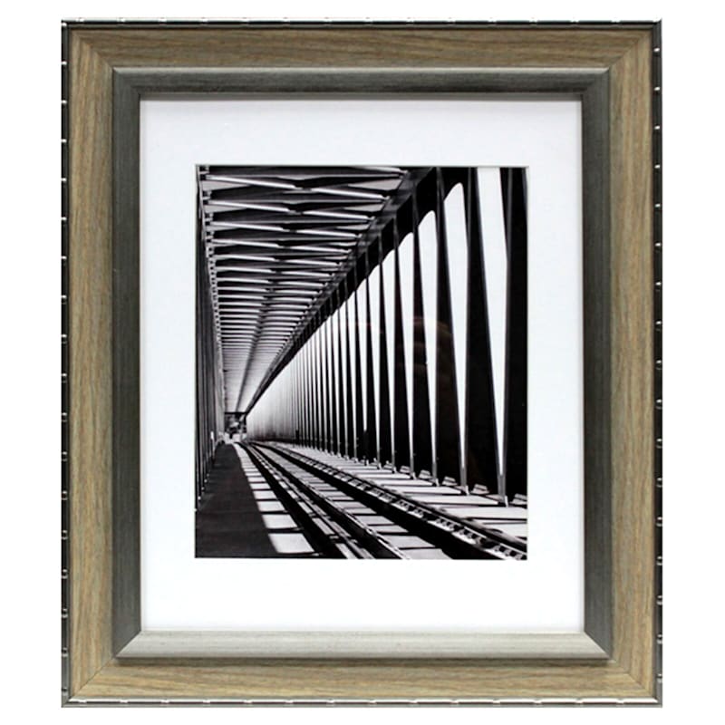 11x14 Matted to 8x10 Wall Frame, Grey