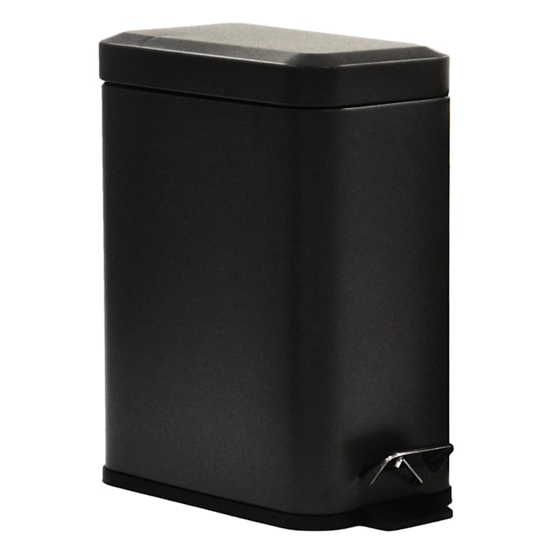 Weston Matte Black Metal Step Can with Removable Liner, 5l