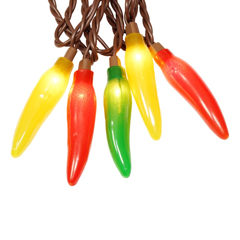 35-Count Multicolored Chile Pepper String Lights