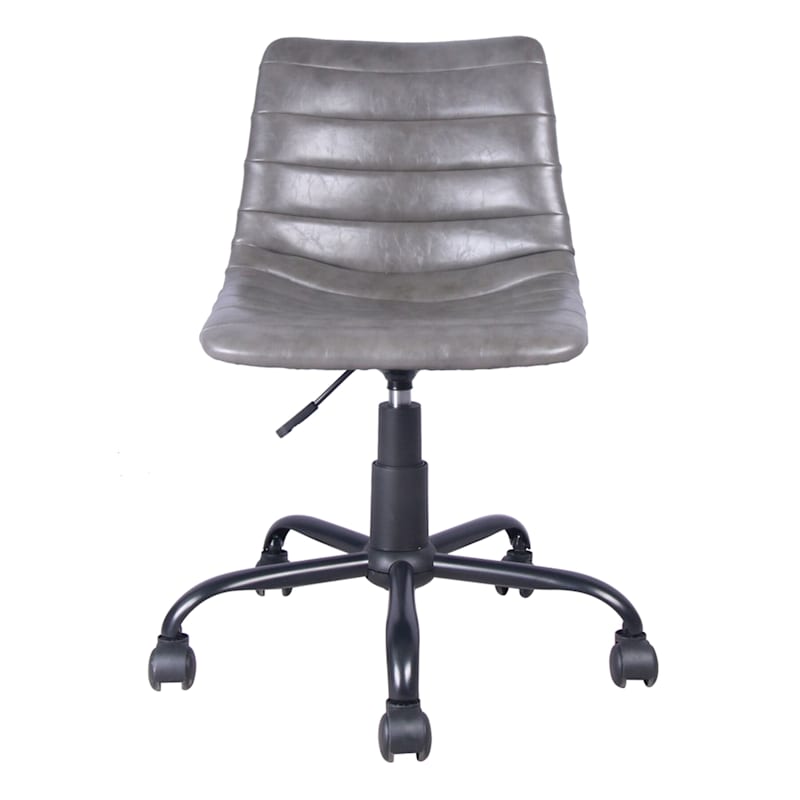 Zane Channeled Office Chair, Grey