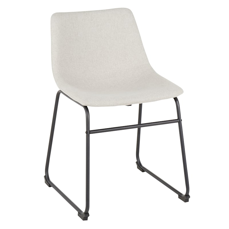 Duke Light Grey Linen Modern Dining, Mereen Ivory Upholstered Dining Chair