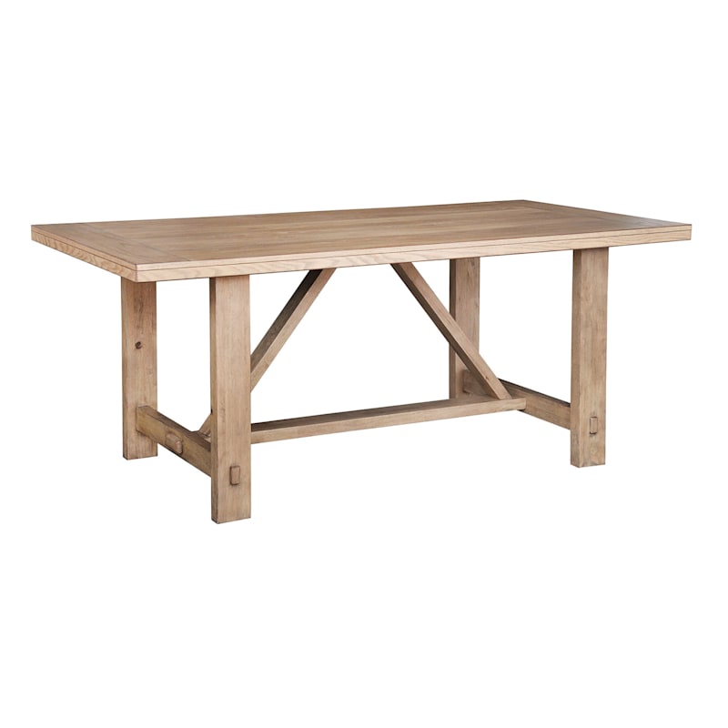 Massena Natural Wood Dining Table 72, What Size Rug Under 72 Dining Table