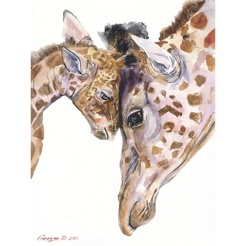 Giraffe Art Digital Download Monogram Art Initial Art 
