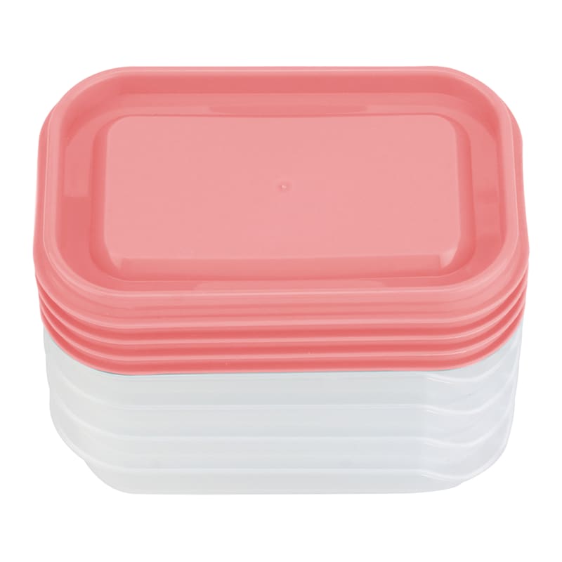 4-Piece Rectangle Food Storage Containers, 6oz
