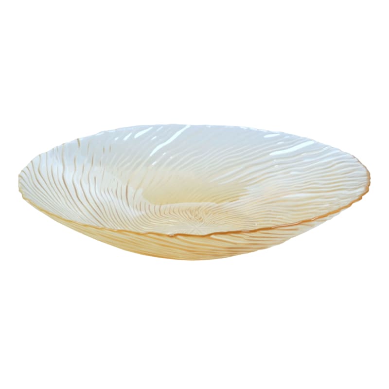 Amber Luster Swirl Textured Serving Bowl, Large