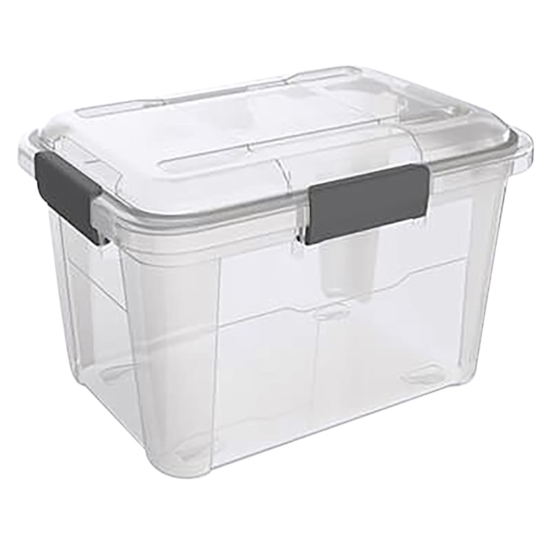 Clear Weatherproof Storage Box, 18L