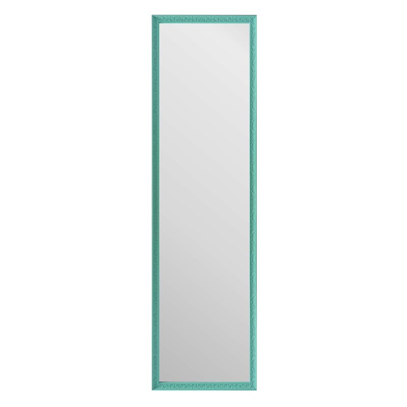 Blue Over The Door Mirror with Hardware, 14x53