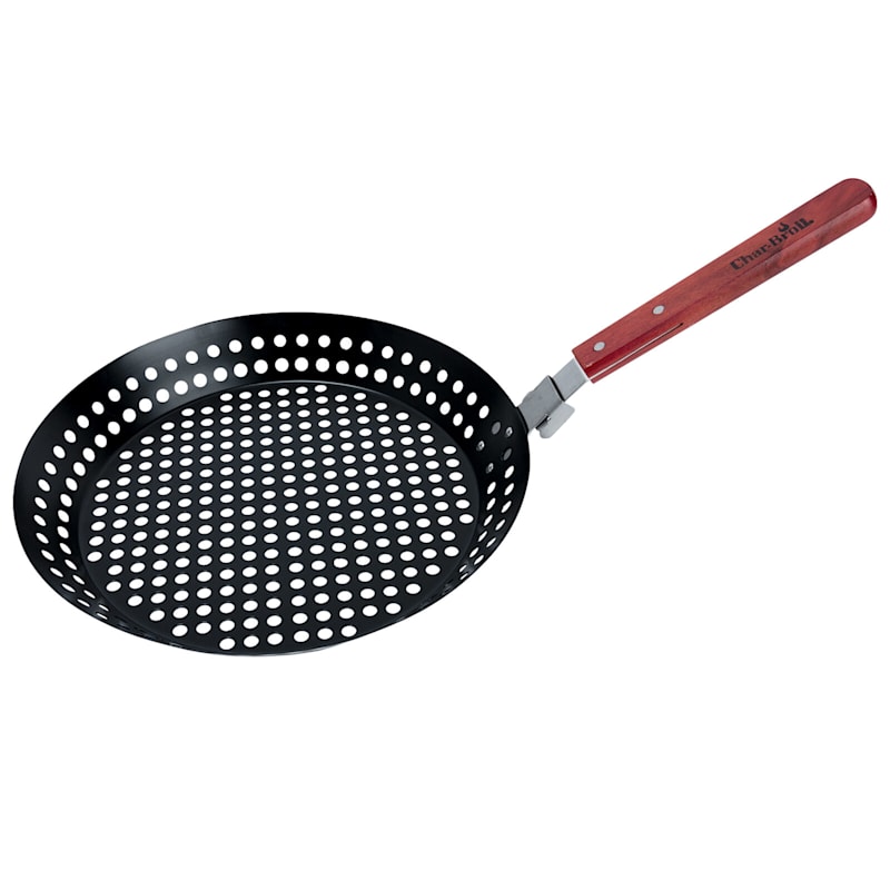 Round Grill Pan with Detachable Handle