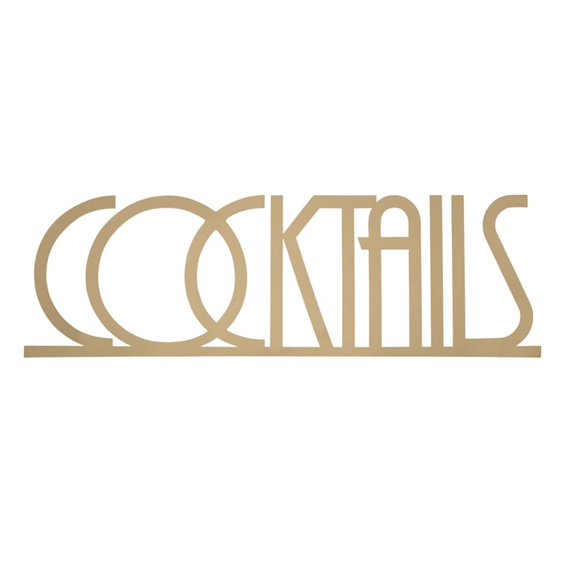 25X8 Cocktails Metal Word Wall Decor