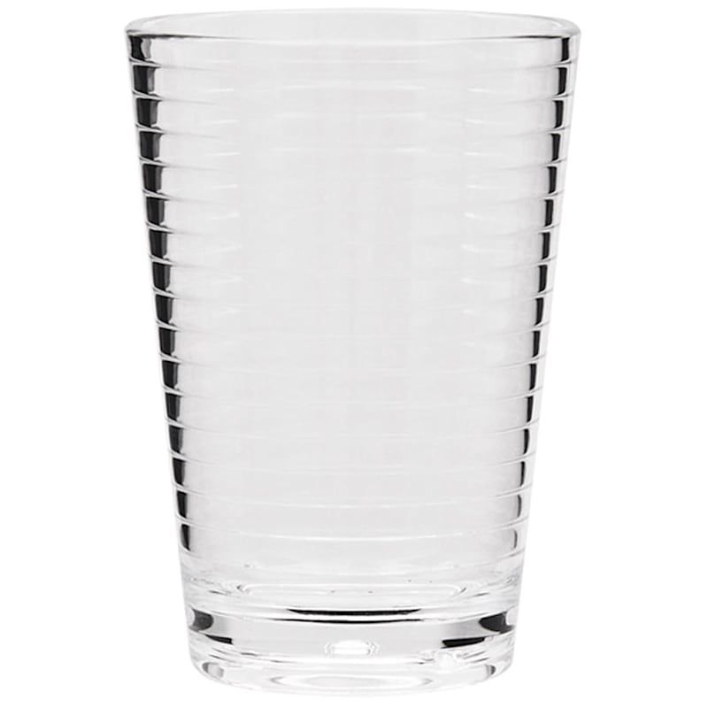 Clear Striped Acrylic Juice Glass, 4oz