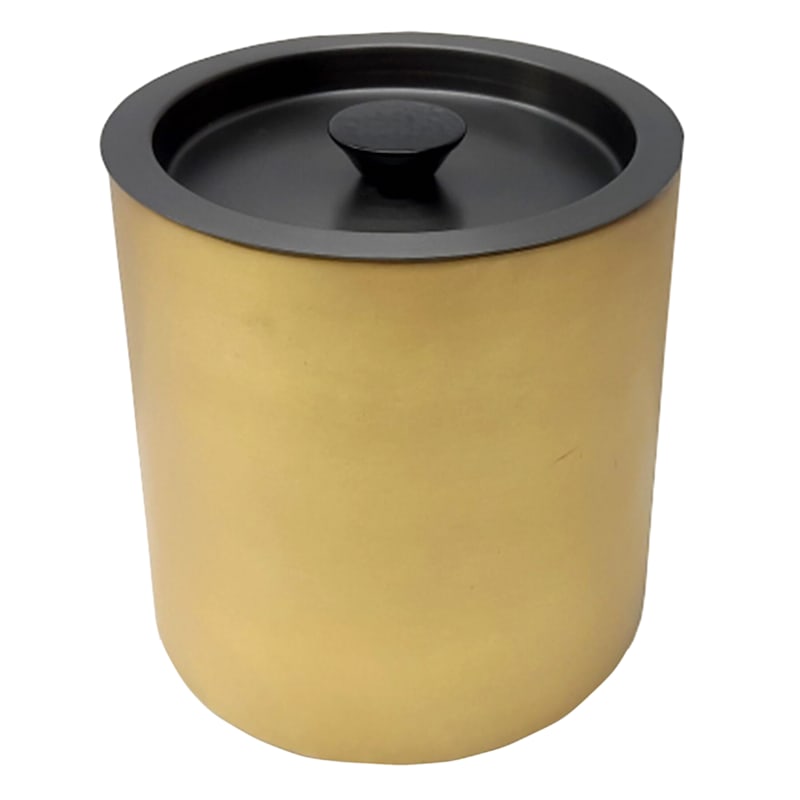 Black & Gold Metal Ice Bucket