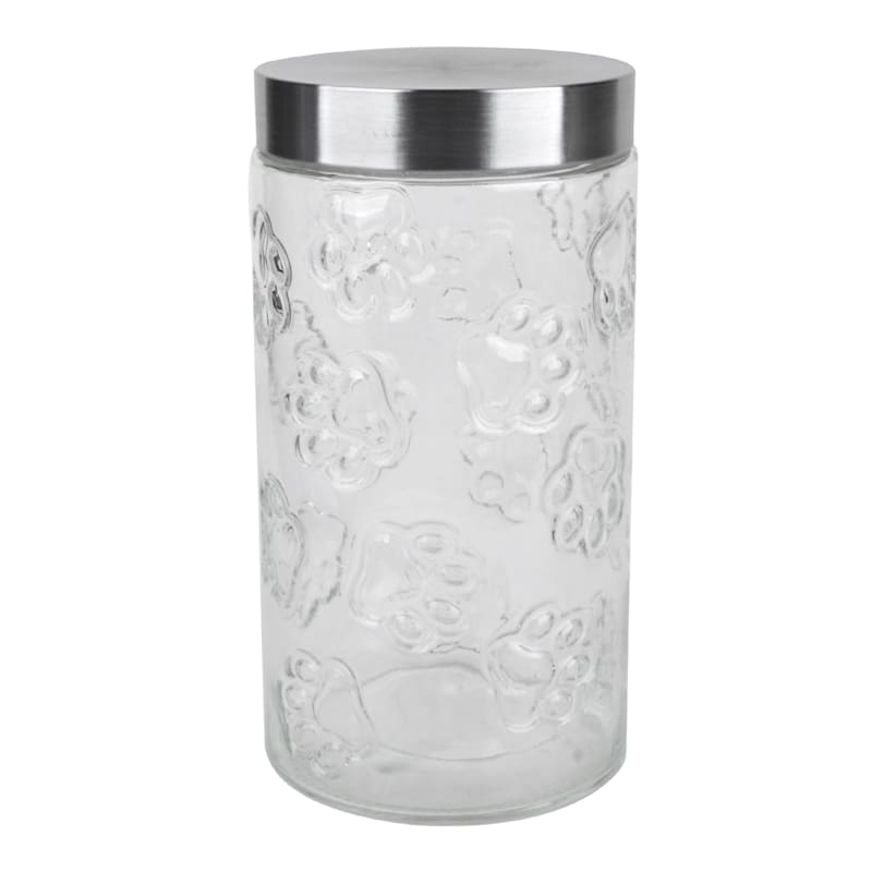 Maxwell Clear Glass Pet Canister, Large