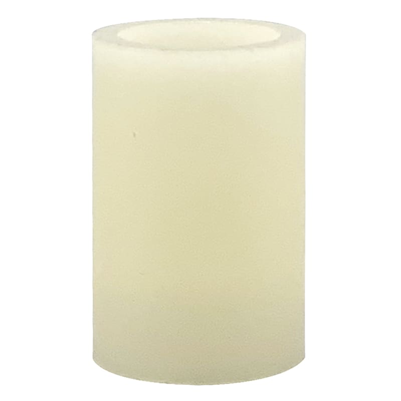 2X3 Led Wax Candle Wavy Top Ivory