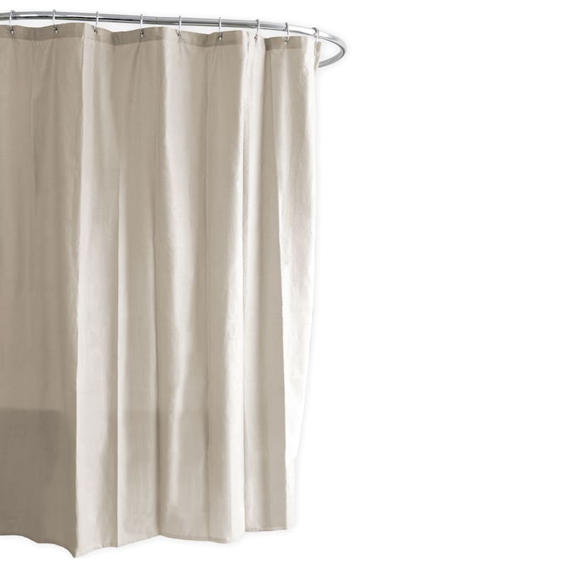 Ella Taupe Embossed Fabric Shower Curtain Liner 70X73