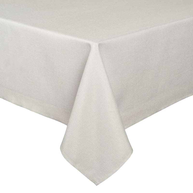 Ivory Tweed Tablecloth, 60x84