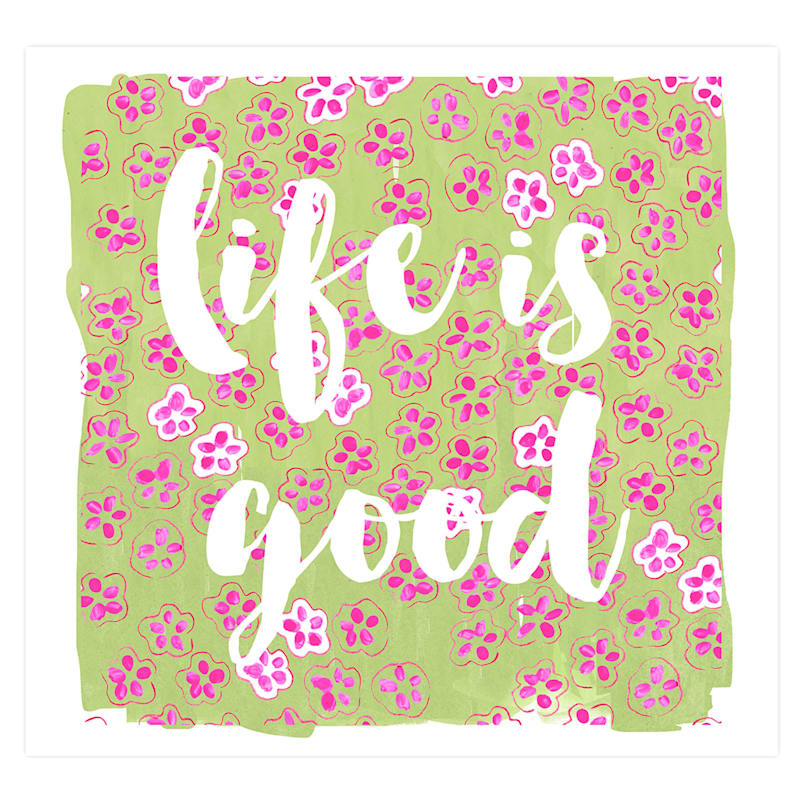 Life Is Good Canvas Wall Sign, 12"
