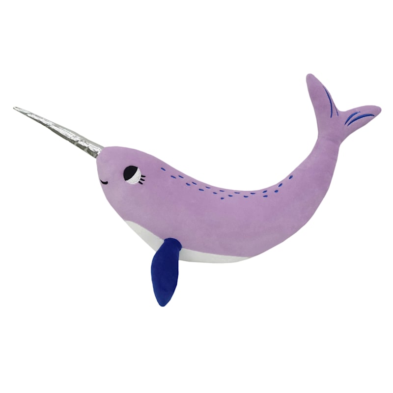 Narwhal Plush Throw Pillow At Home - Narwhal Home Decor
