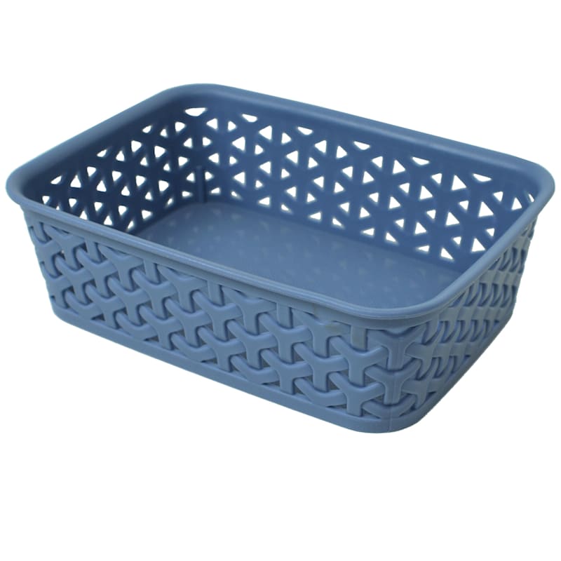 Blue Y-Weave Storage Basket, Small