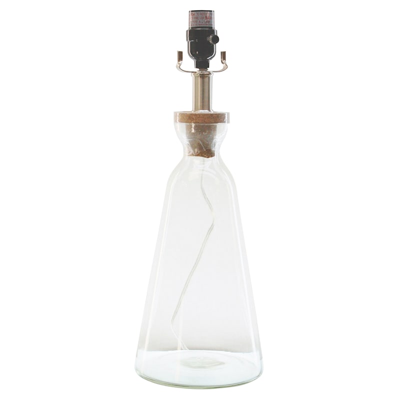 Clear Glass Accent Lamp, 18"