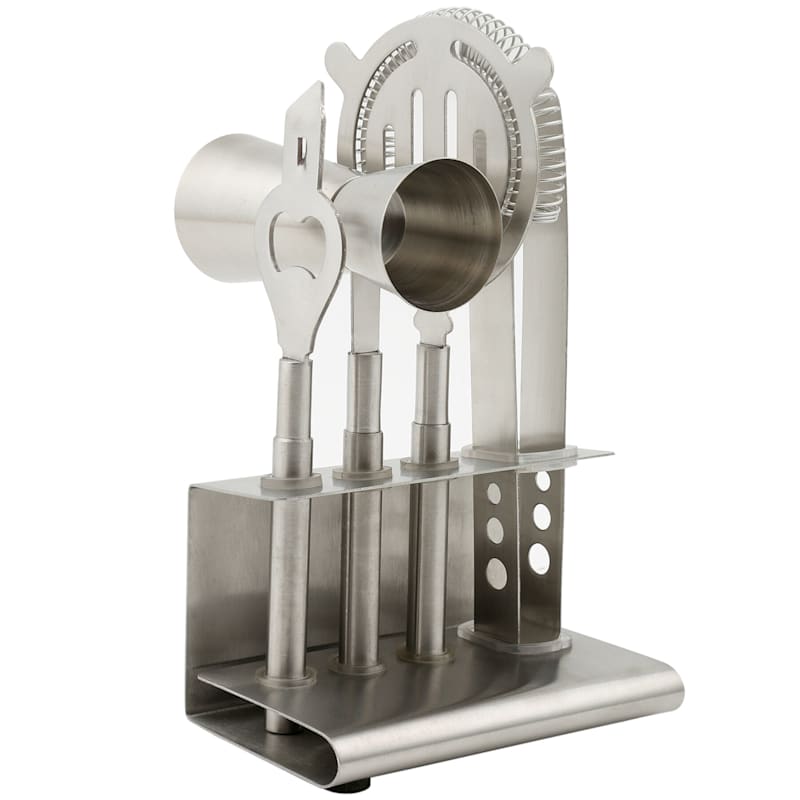 Brushed Stainless 4-Piece Tool Set