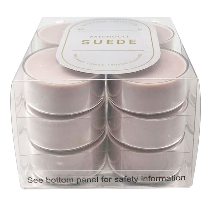 12-Pack Patchouli Suede Scented Tealight Candles