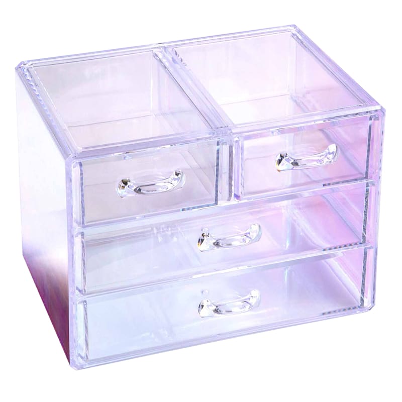 4-Drawer Iridescent Stackable Organizer, Large
