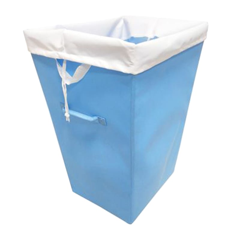 Blue Fabric Laundry Hamper with Liner, 22"
