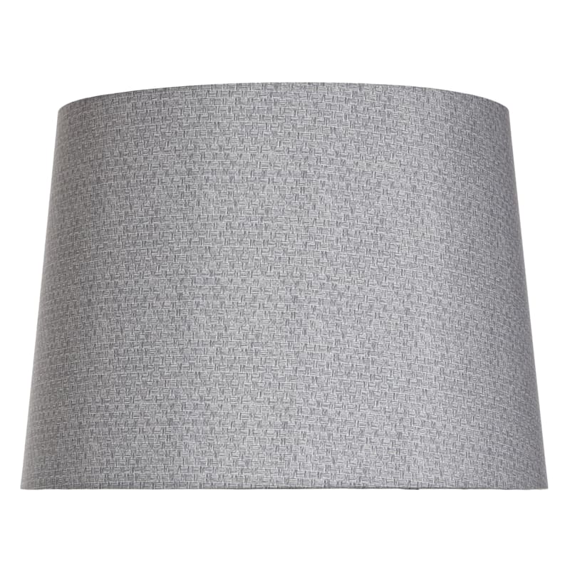 Dark Grey Drum Tweed Table Lamp Shade, 10x12