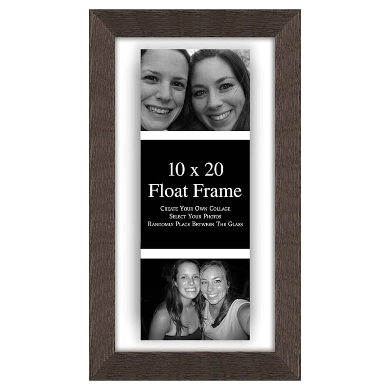 10 X 10-in/ 4 X 6-in Grey Float Frame