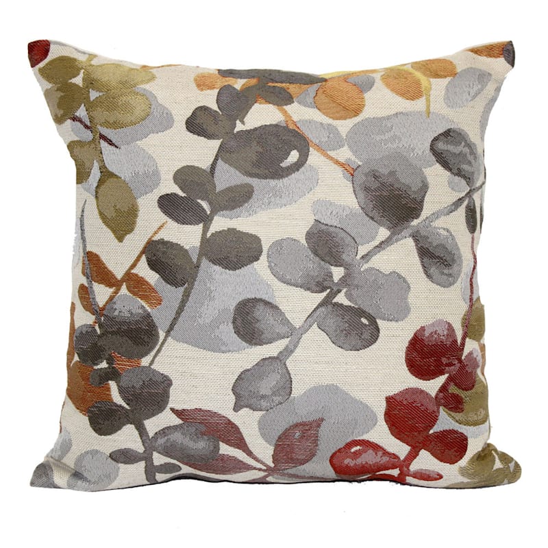 Woodlawn Multicolor Jacquard Throw Pillow, 18"