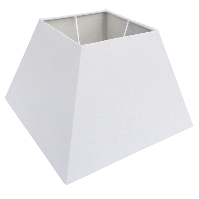 7x13x9 White Square Table Lamp Shade, White Square Table Lamp