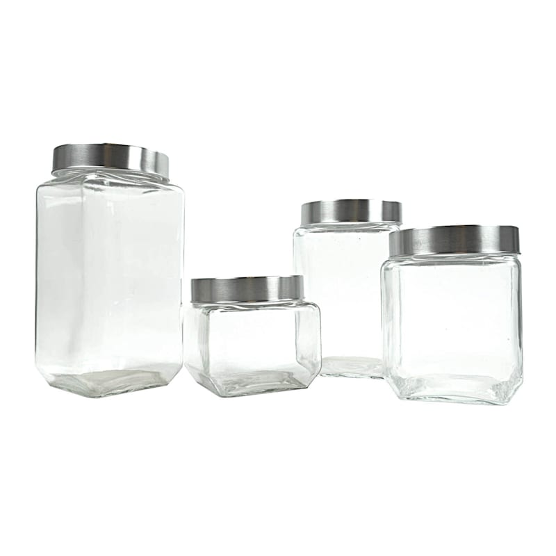 4-Piece Glass Canister Set