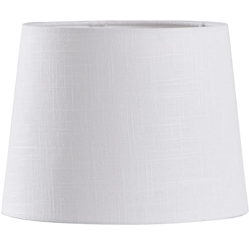 White Linen Blend Accent Lamp Shade, 9x12