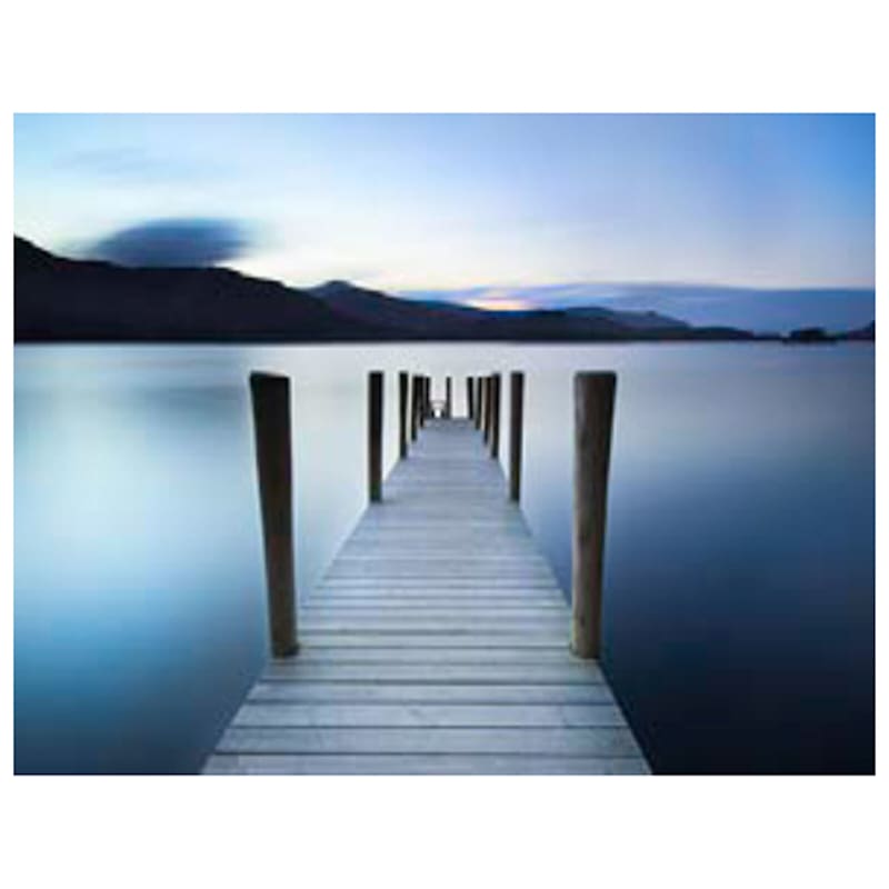 Into The Blue Pier Photography Canvas Wall Art, 36x24