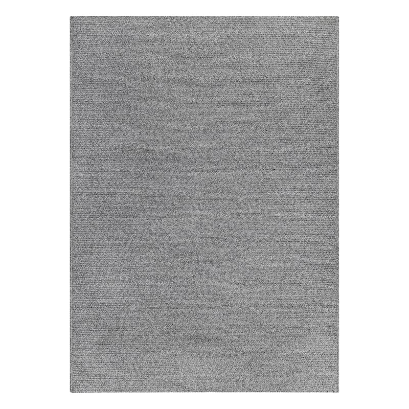 (D518) Heathered Grey Area Rug, 5x7