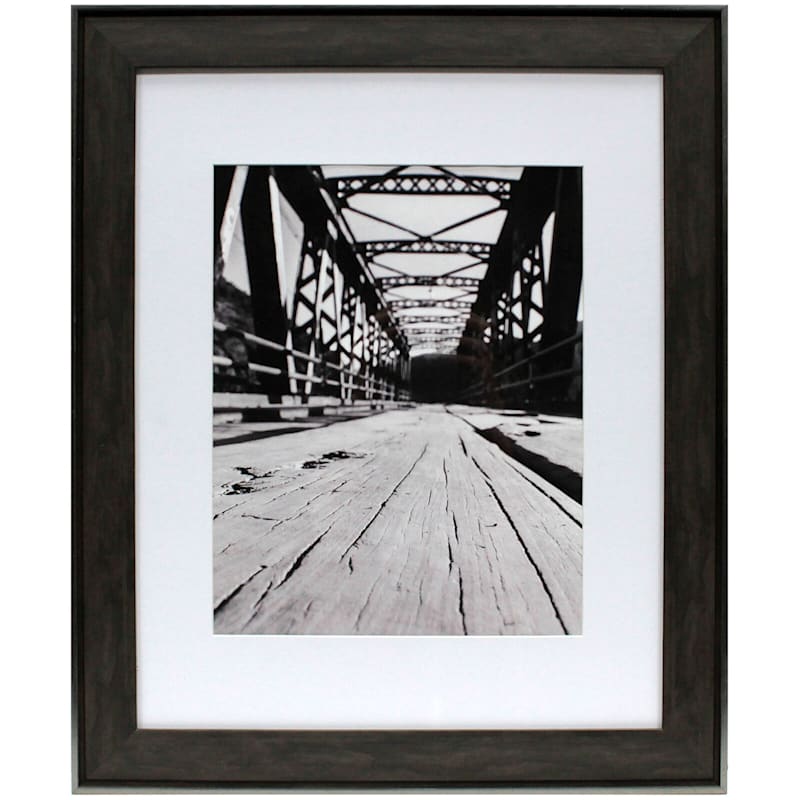 16X20 Matted To 11X14 Black/Brown Poster Frame