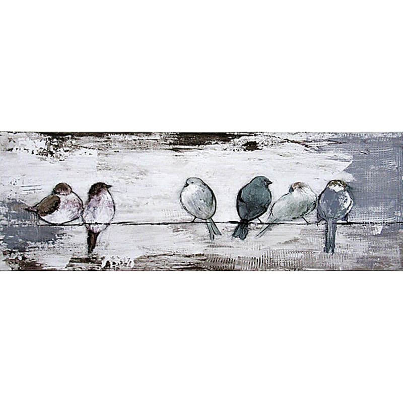 Song Bird Chorus Canvas Wall Art, 36x12