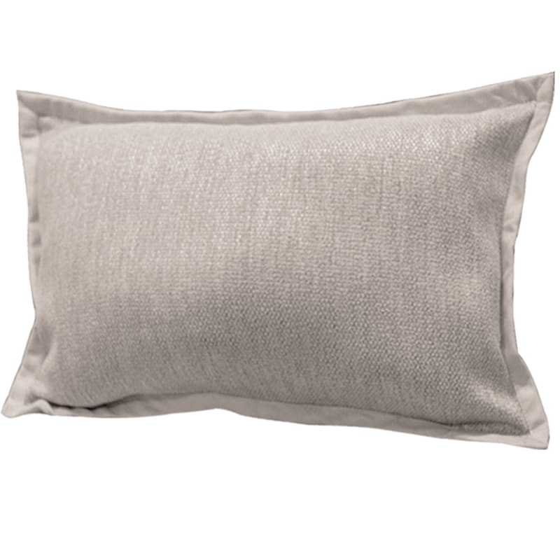 Miles Sand Jacquard Throw Pillow with Flange, 16x24