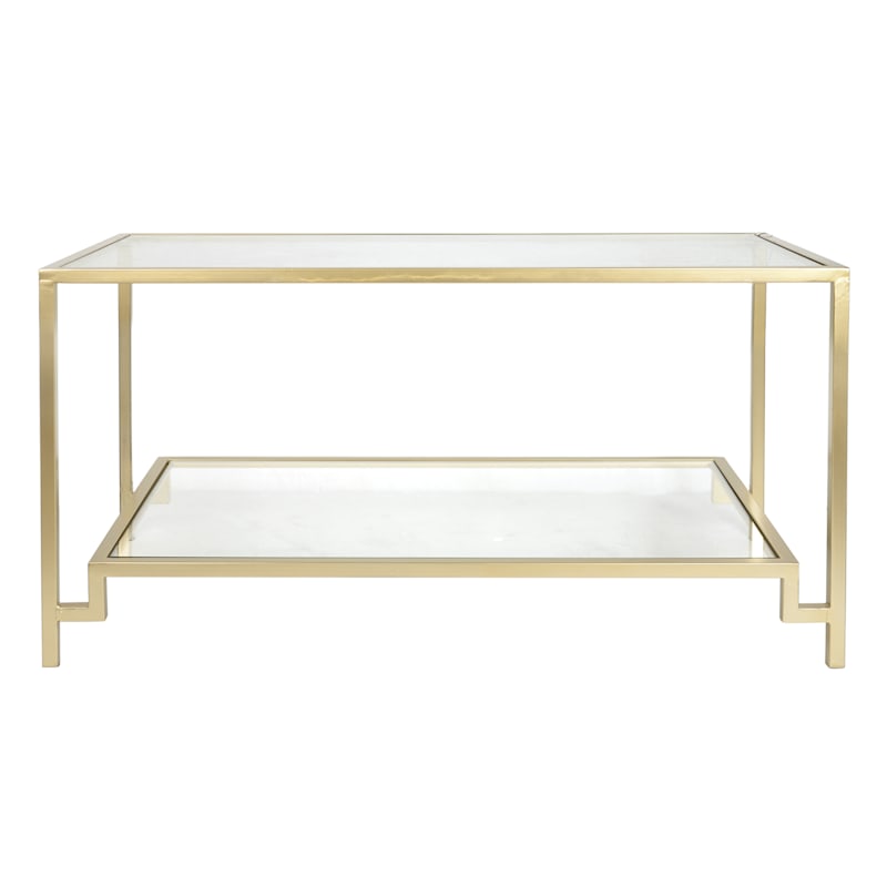 Grace Mitchell Gold Metal & Glass Coffee Table