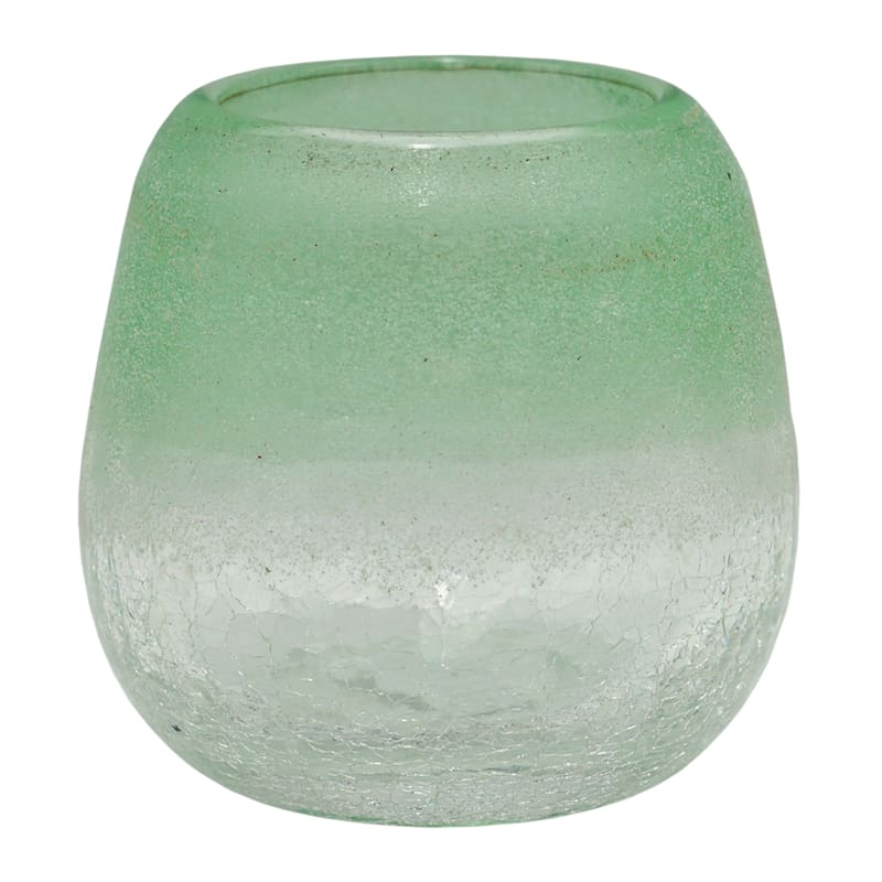 Ty Pennington Frosted Green Ombre Glass Vase, 4"