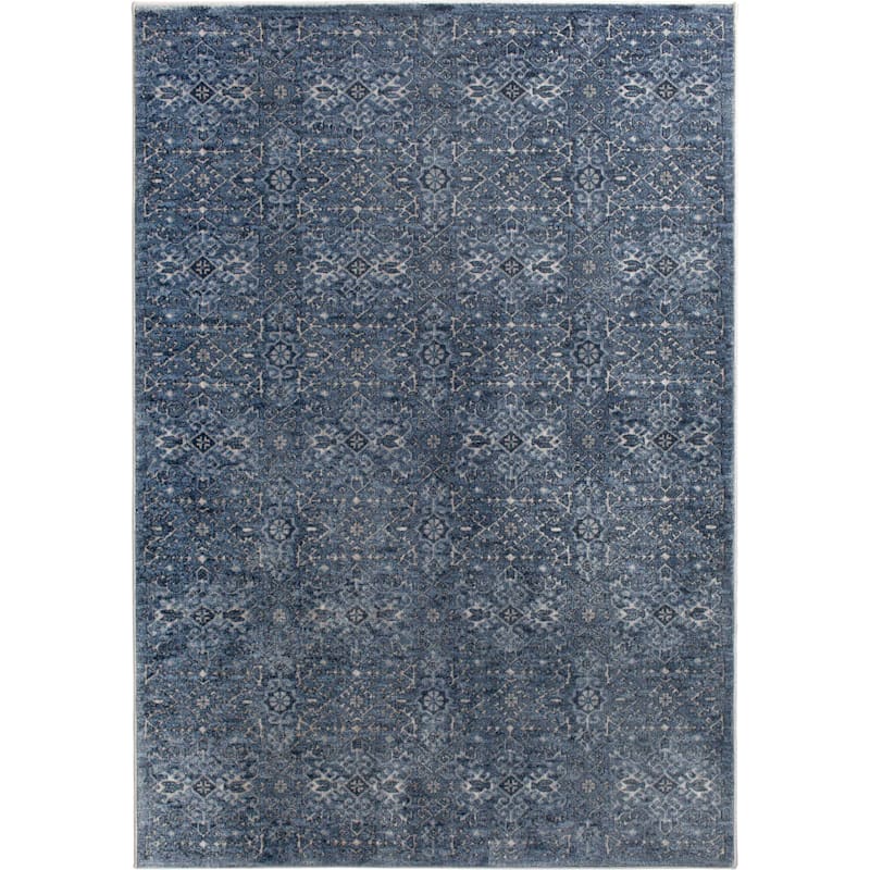 (A426) Clearwater Lars Navy Woven Area Rug, 8x10